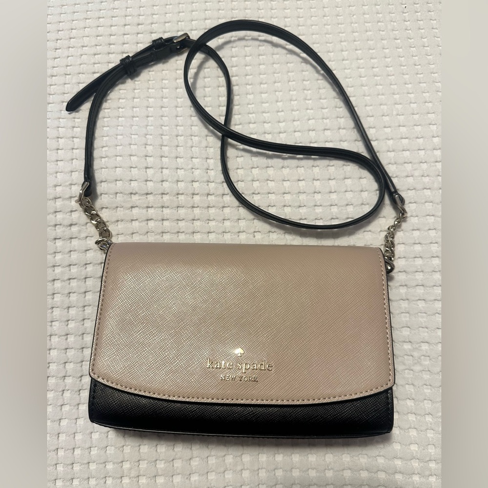 Kate Spade Black and Cream Crossbody Bag